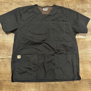 Carhartt Black Scrub Top Size Large